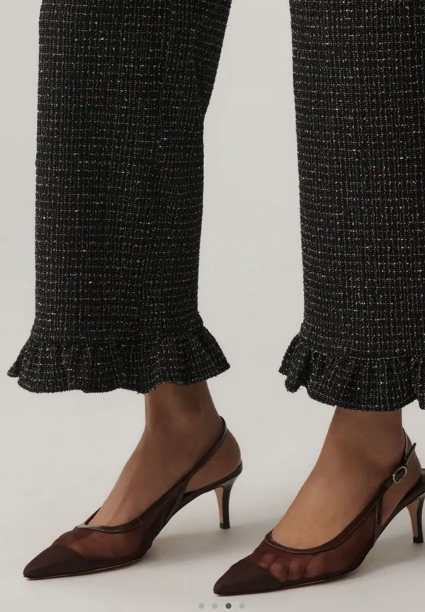 Anthropologie Maeve The Colette Crop Wide-Leg Pants: Tweed Edition, Size 26 - Image 5