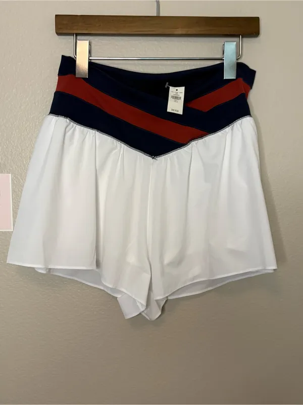 Aerie real me Fourth of July patriotic shorts women large casual sporty - Image 3