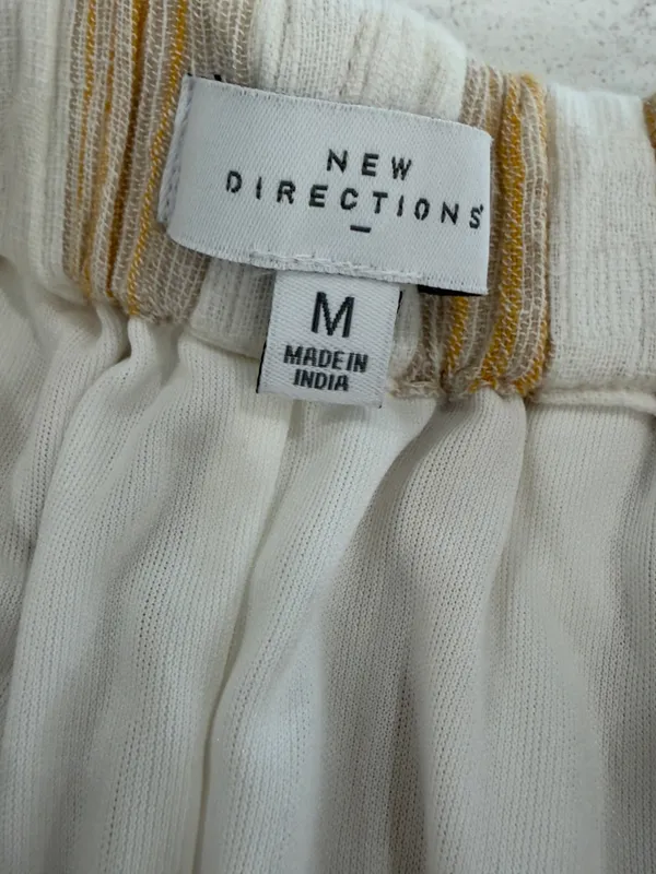 High-Rise Striped Cropped Wide-Leg Pants in Beige capris - Image 5