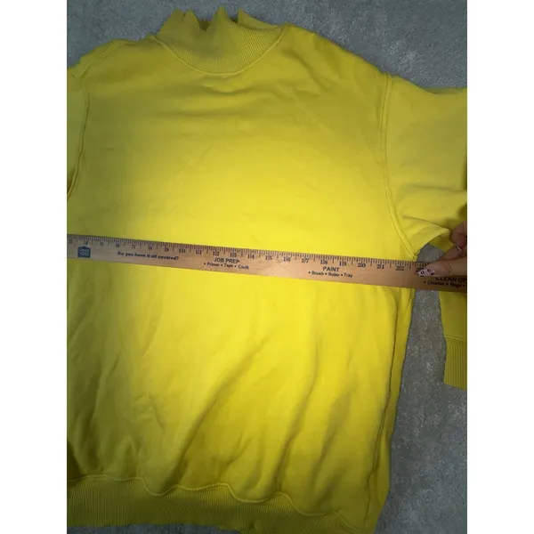 aerie oversized mock neck sweatshirt M bright yellow Pockets - Image 8