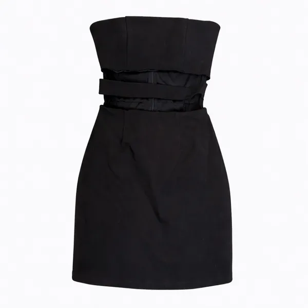 NBD x Revolve Black Strapless Bodycon Mini‎ Dress Cutout Stretchy - Image 2