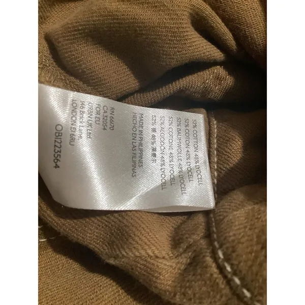 Anthropologie Porter Spicy Mustard Brown Wide Leg Cropped Utility Pants 2 - Image 5