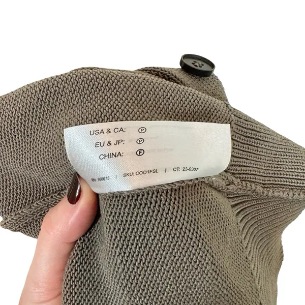 MM Lafleur The Cookie Cardigan Sleek Cotton in Fossil - Image 11