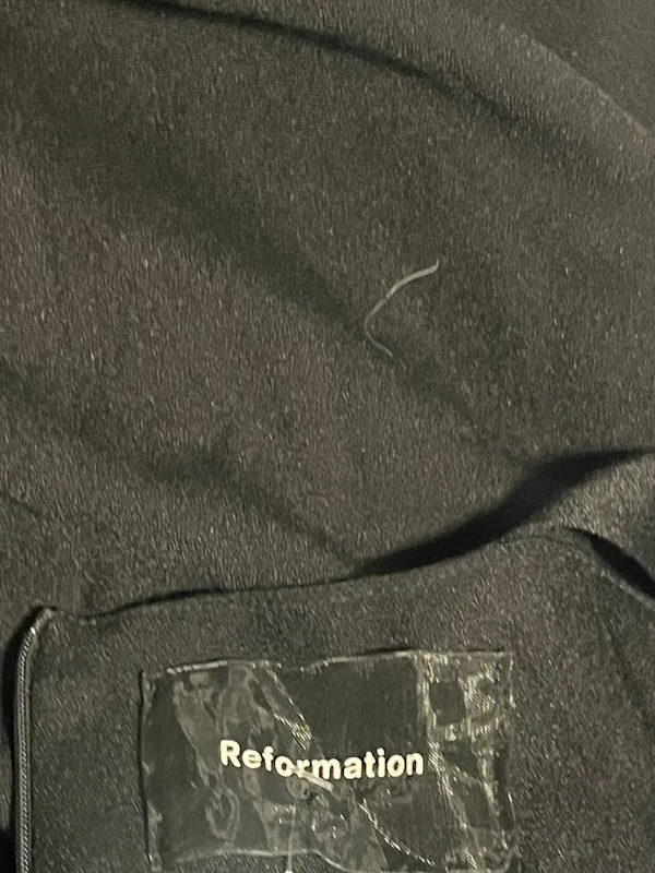 Reformation Black Square-Neck Button-Front Midi Dress Size 2 - Image 5
