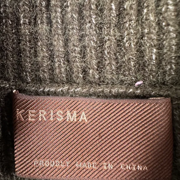 Kerisma High Low Sleeveless Tunic Sweater Women's S/M Olive Green Sleeveless - Image 5