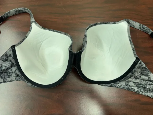 Victoria’s Secret Lined Perfect Coverage Lace Print Bra with Rhinestones- 36DD - Image 4