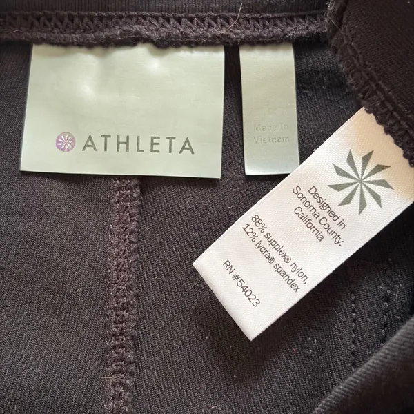 ATHLETA Pocket High-Rise Straight Leg Yoga Pants‎ Black, (XL) - Image 7