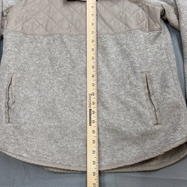 Abercrombie & Fitch Fleece Pullover Women S Tan Gorpcore Cabincore Soft Academia - Image 9