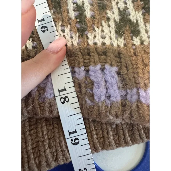 Anthropologie Fabiana Fair Isle Alpaca Wool Knit‎ Sweater Women S Boho Cottage - Image 8