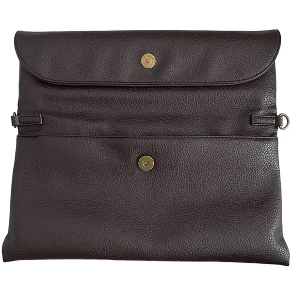 Nano Base 2 Way Foldover Clutch Crossbody Purse Japan Brown No Strap - Image 3