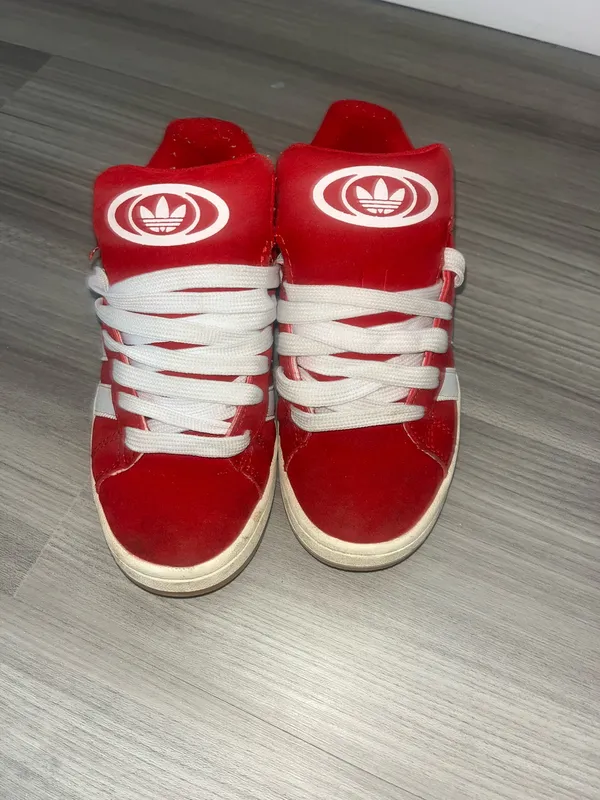 Red Adidas Campus Sneakers - Image 2