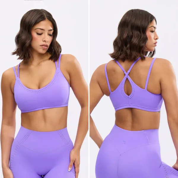 BUFF BUNNY Airbrush Laser Sports Bra in Party Purple Size S Buffbunny Collection - Image 2