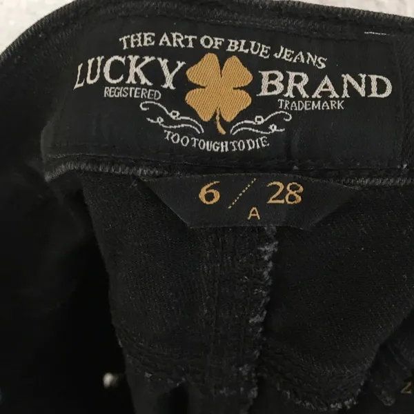 Lucky Brand Black Brooke leggings busted‎ knee jeans 6/28 - Image 9