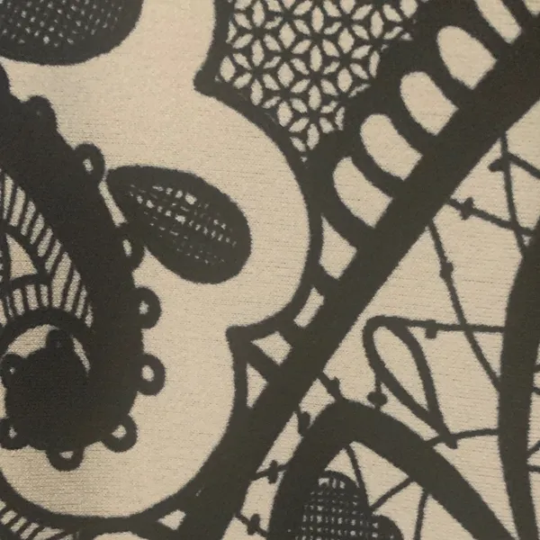 Chico's Black and Cream Long Sleeve Dress - Image 5