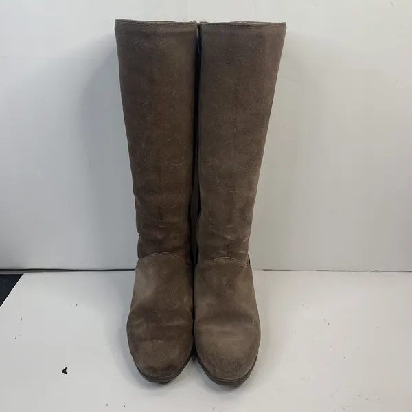 Vtg Brooks Brothers Size 7 Boots Shearling Lined Brown Suede Riding Women's 6075 - Image 5