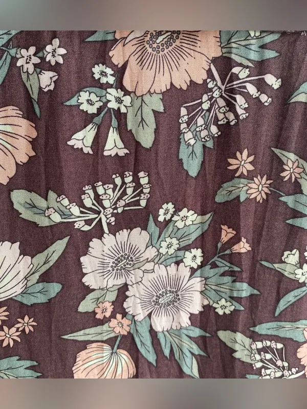 The Fox and The Mermaid mixed floral print sleeveless midi shirt dress india L - Image 5