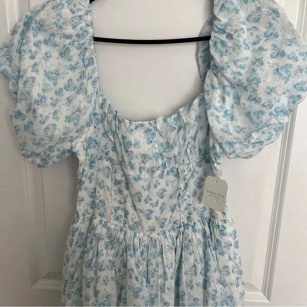NEW Altar’d State Blue Floral Layered Maxi Dress Size Medium NWT - Image 6