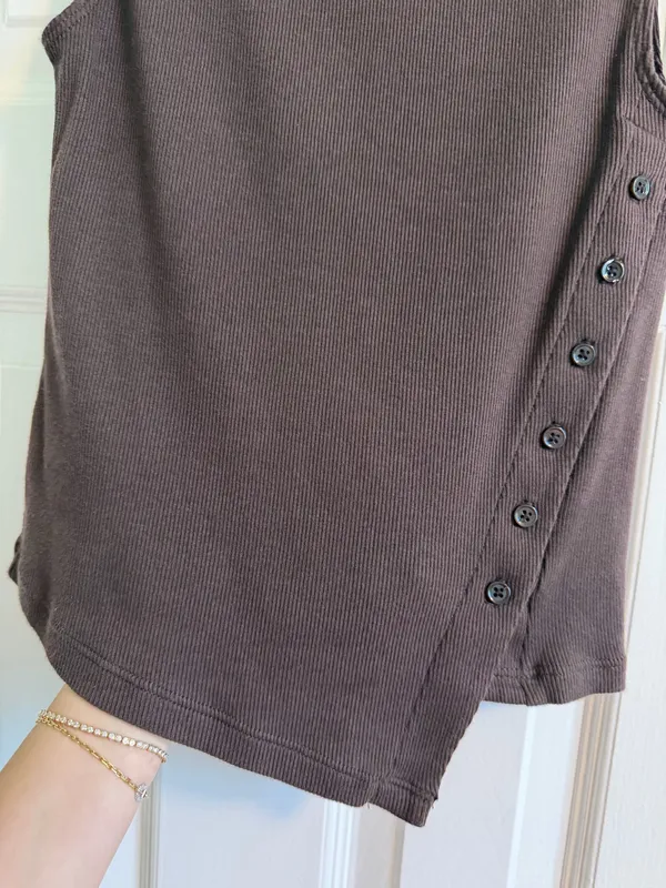 Reformation Hudson Knit Tank in Mole - Image 3