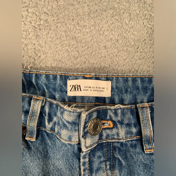 Zara Denim cutoff Blue Women Shorts 4 - Image 4
