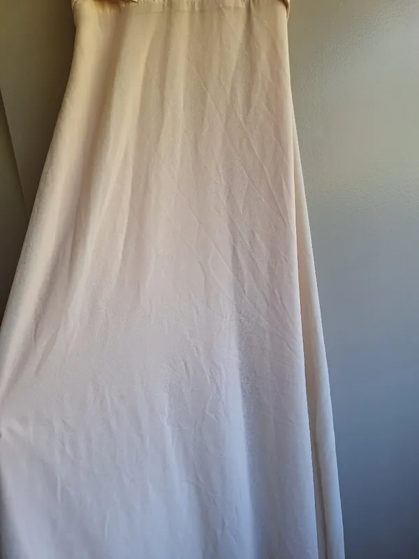 Lulus Dearly Loved Cream Flutter Sleeve Maxi Dress Size M - Image 9