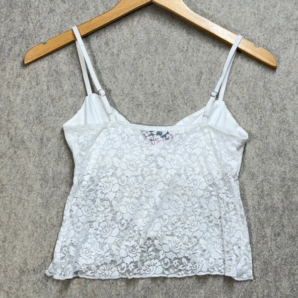 Edikted White‎ Floral Lace Crossover Camisole Top Small Coquette Fairy Soft Girl - Image 2