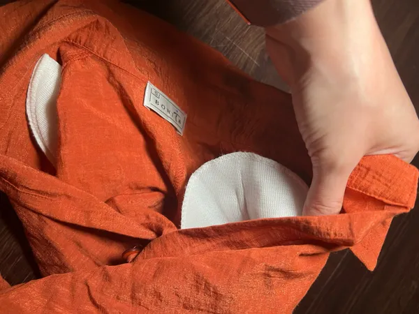 Bonita Orange Linen Blouse Size Small - Image 8