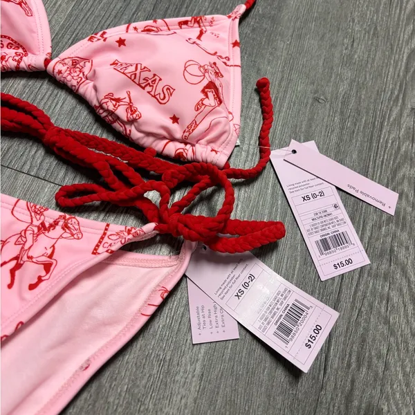Wild Fable Cowgirl Print Rope Tie Bikini Set - Image 4