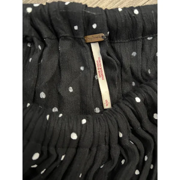 Free People Bare It All Maxi Dress Black Floral Tassel Tie Back Small - Image 2