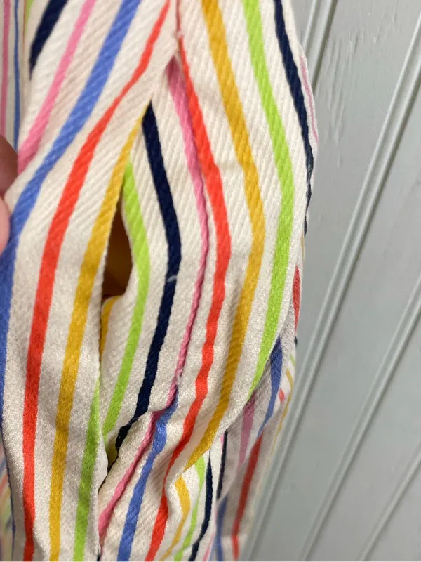 Tuckernuck Pomander Place Rainbow Stripe Sleeveless Riley Dress Medium Preppy - Image 8