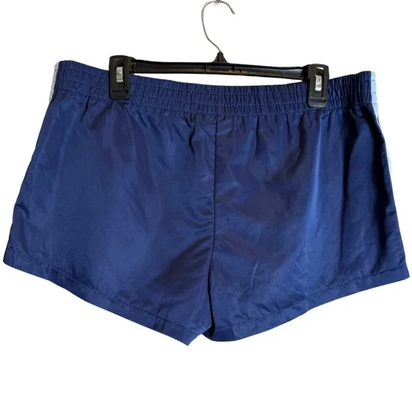 Edikted Nikki Nylon Shorts Womens XL Navy Blue Sporty Athleisure Retro Shiny NWT - Image 5