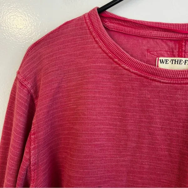 We the Free People Soul Sing Oversized Pink Long Sleeve Tee/Top Size XS - Image 4