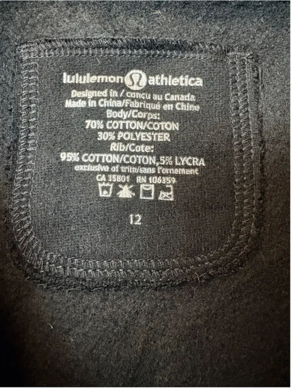 Lululemon Scuba Hoodie with Pink Lululemon Logo Lined Hood Size 12 (21” PTP) - Image 6