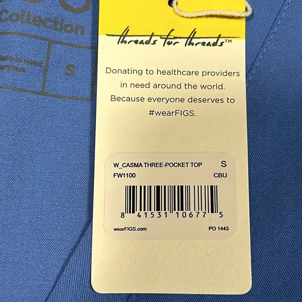 NWT Figs Casma Three-Pocket Scrub Top Sz S - Image 5