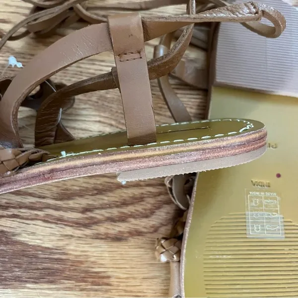 Pilcro Anthropologie NWOT Tie-Up Strappy Sandals Leather Size 7 - Image 15