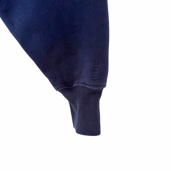 Aritza TNA Navy Blue Cozy AF Fleece Cropped Sweatshirt Sz S - Image 2