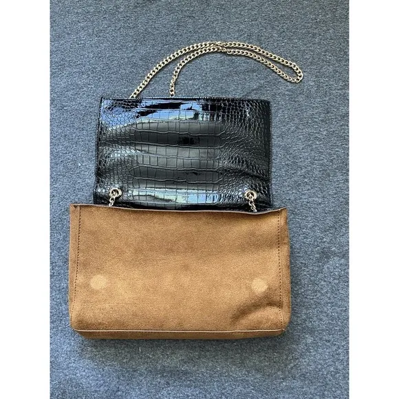 Convertible Crossbody Bag with Reversible Design -‎ Magnetic Closure 11*6.9 Inch - Image 4