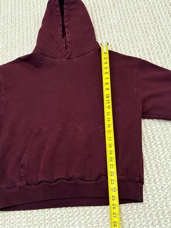 Colorful Standard Organic Oversized Hoodie in Oxblood Red Large - Image 5