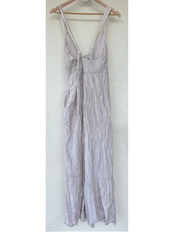 Free People Frankie Pintuck Maxi Dress Sand Women’s S Prairie Boho Western Lagen - Image 12