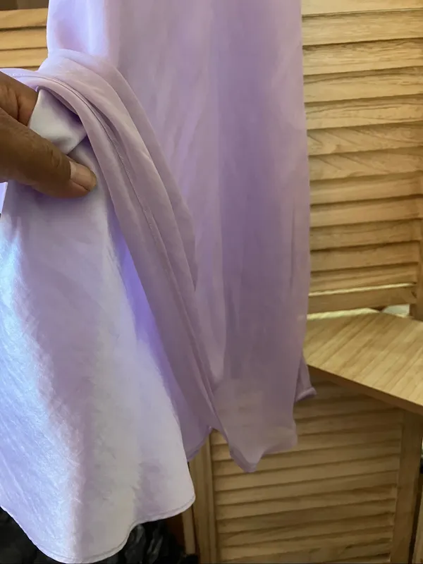 Lavender Slip Dress with Spaghetti Straps Size undefined - Image 3
