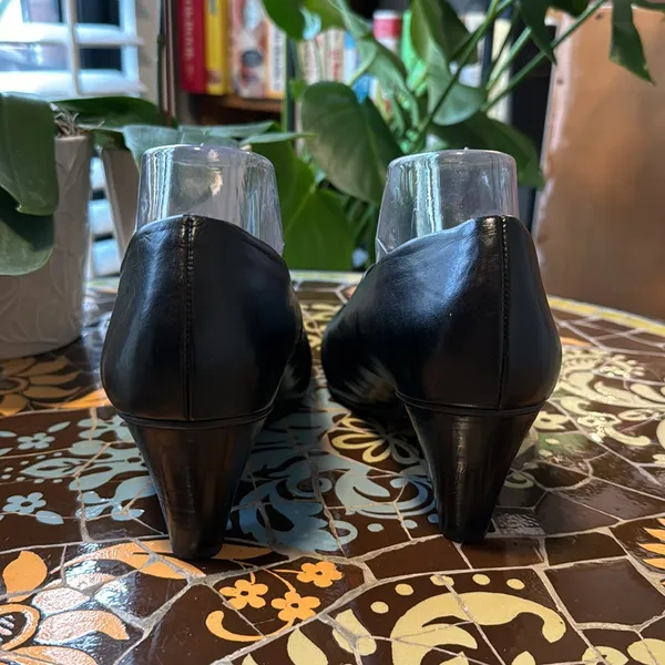 PAUL GREEN BLACK LEATHER PUMP HEEL Sz: 6.5 - Image 6