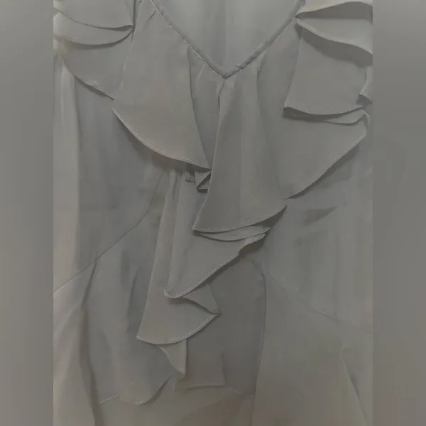 NWT J. Crew Silk Ruffle V-Neck Tank Size 4‎ - Image 2