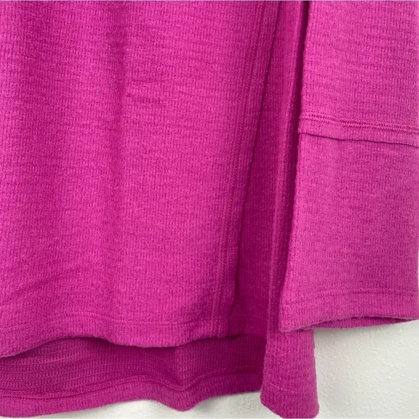 NWT Wildfox Pink Brushed Waffle Knit Sherpa Pullover Sweater Medium - Image 8