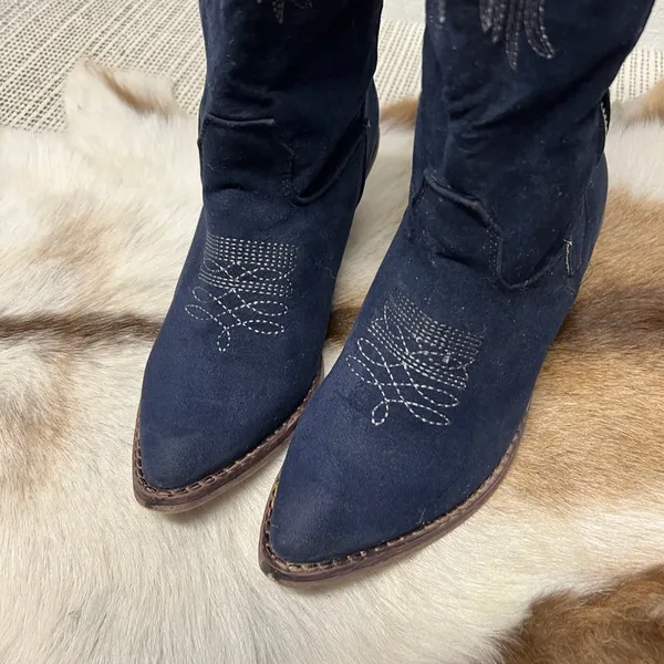 Coconuts by Matisse blue Suede Cowboy Boots US Women’s Size 6 - Image 7