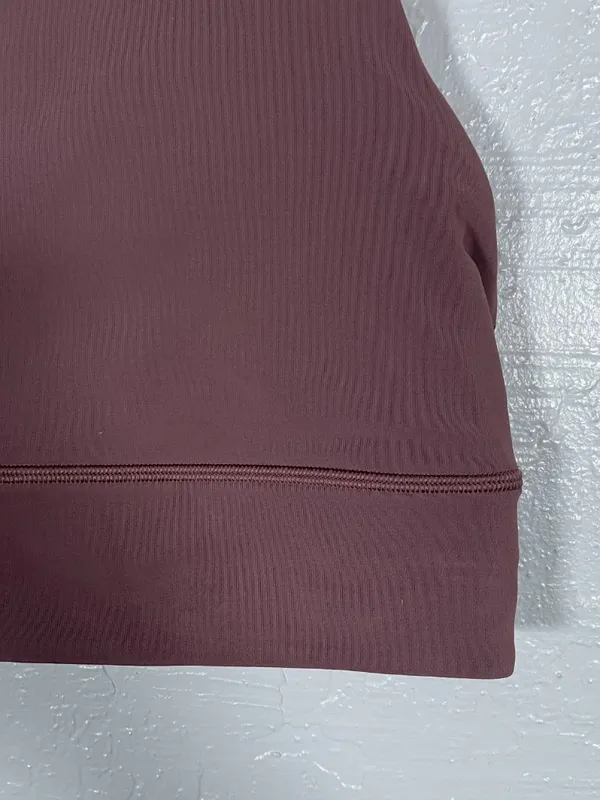Lululemon Women 6 Mauve Pink Energy Bra High Neck Long Line Athleisure Workout - Image 3