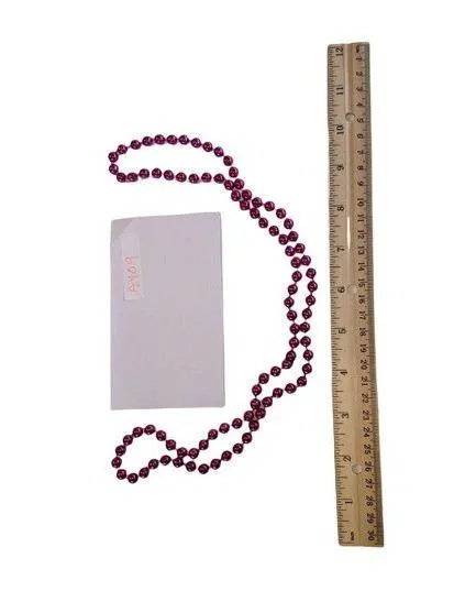 Vintage Style Long Beaded Necklace Mardi Gras Costume Accessory - Image 2