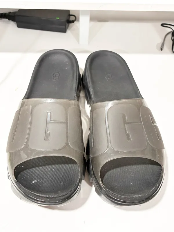 Ugg Black Jella Clear Slide Slip On Sandal Size 8 - Image 2
