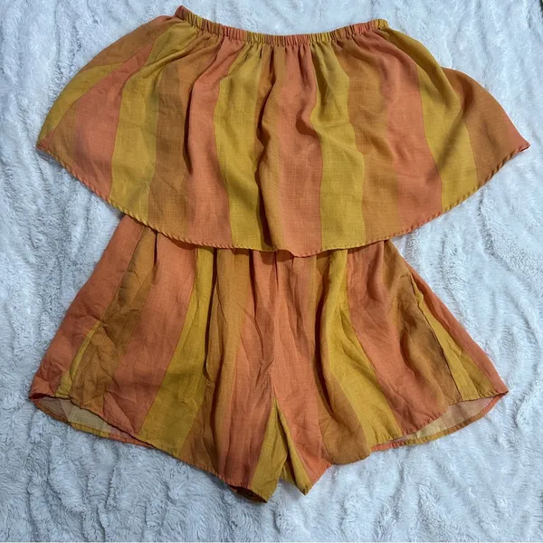 Show Me Your Mumu Thelma Strapless Resort Romper Sunkissed Stripe XS - Image 5