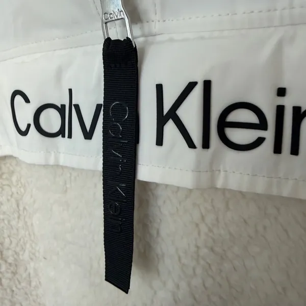 NWT Calvin Klein Sherpa and Windbreaker Half Zip Mock Neck Jacket Large - Image 5
