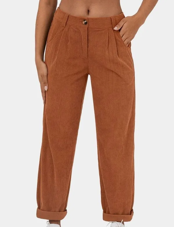 Halara Bombay Brown Mid Rise Corduroy Pants New with Tags - Image 5