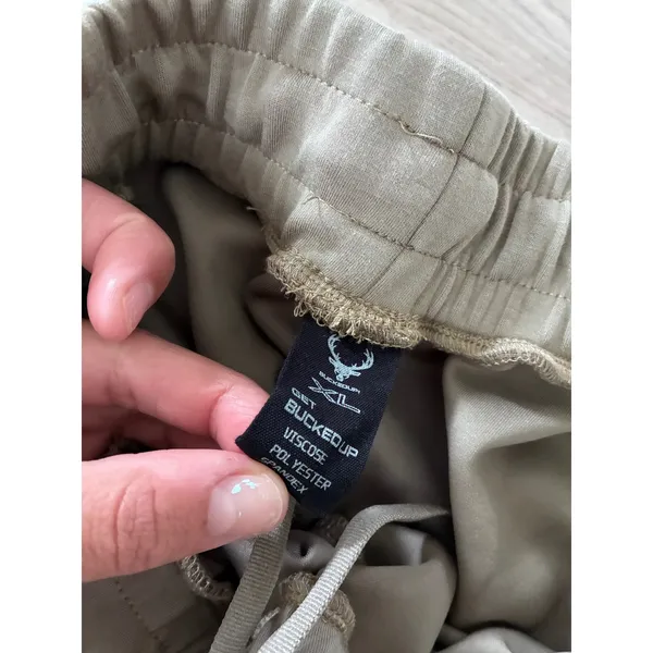 Bucked Up Women XL Taupe Brown Straight Leg Lounge Pants Elastic Waist Athletic - Image 3